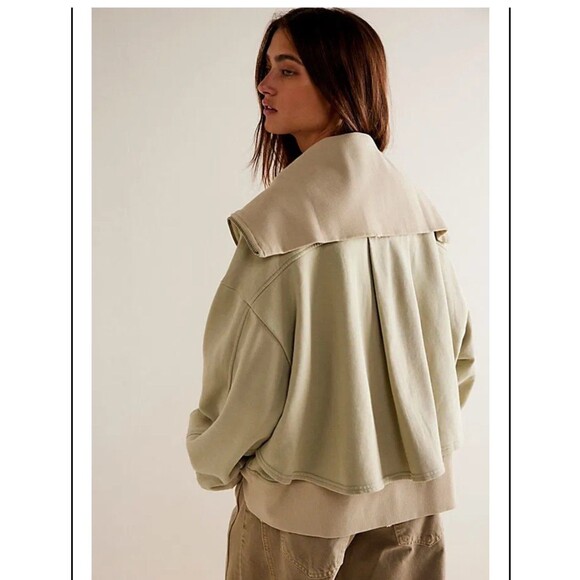 Free People We The Free Addison Jacket Top Ribbed Oversized Slouchy L - Picture 3 of 11
